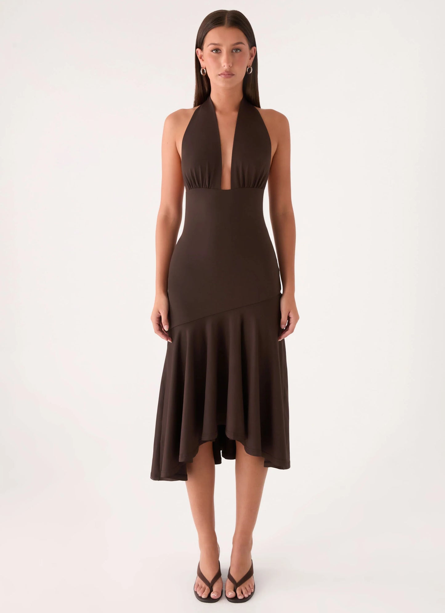 Enyah Midi Dress - Chocolate