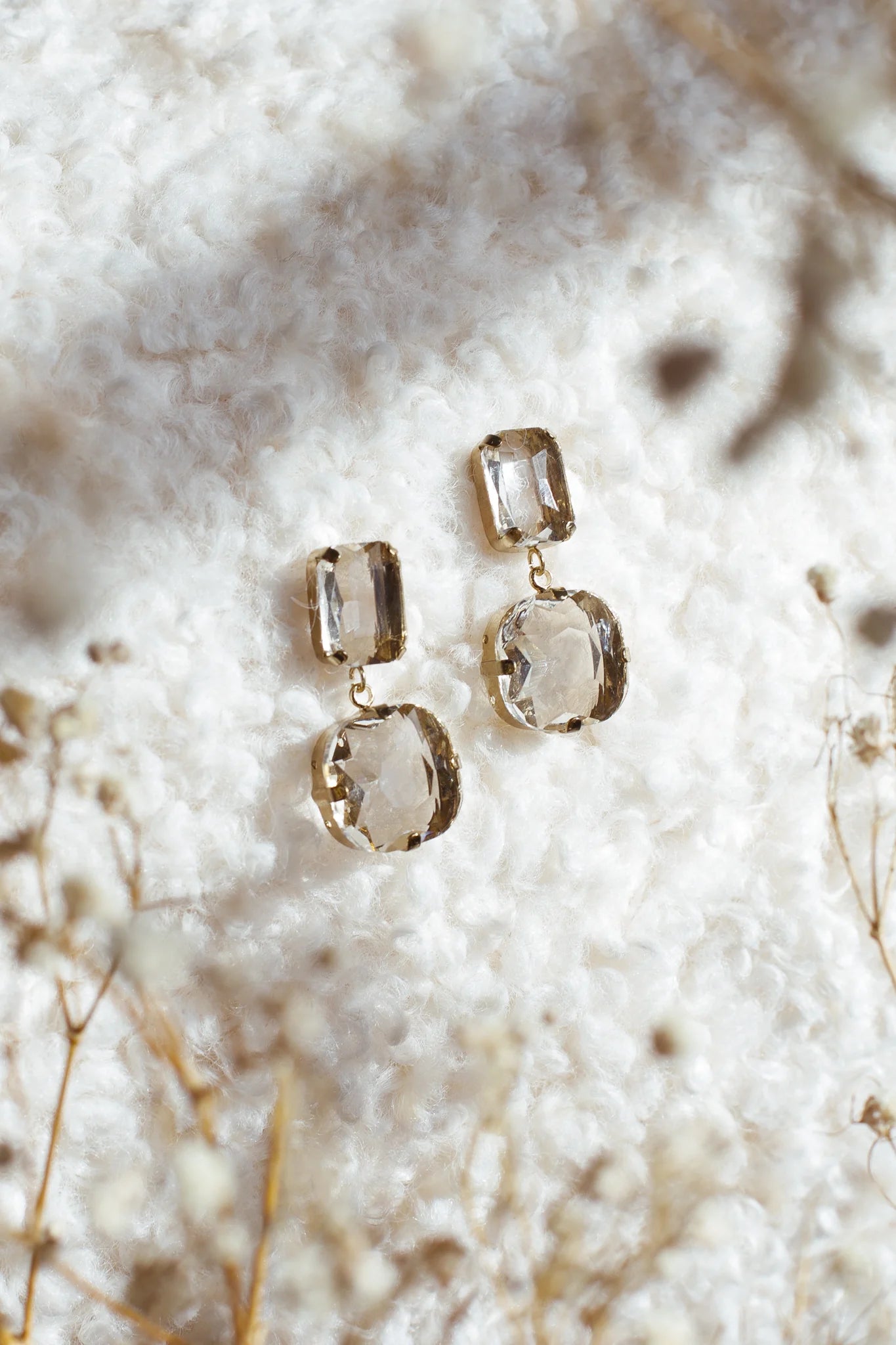 Georgia Crystal Drop Earrings Clear