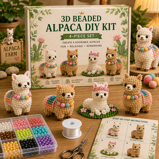 Beginner-Friendly 3D Beaded Animal Kit β Relaxing Handmade Craft Gift