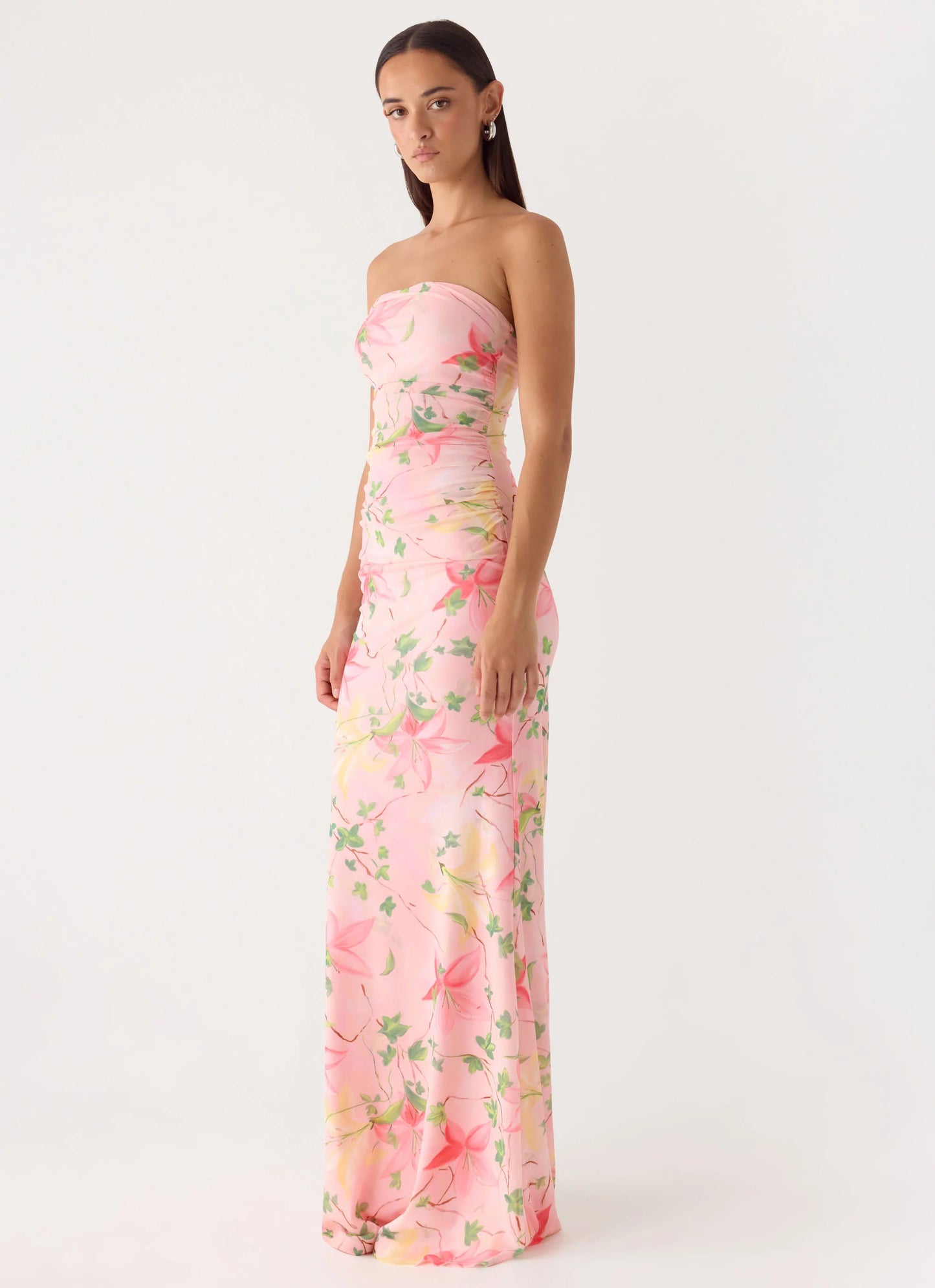 Iroha Strapless Maxi Dress - Blooming Spring