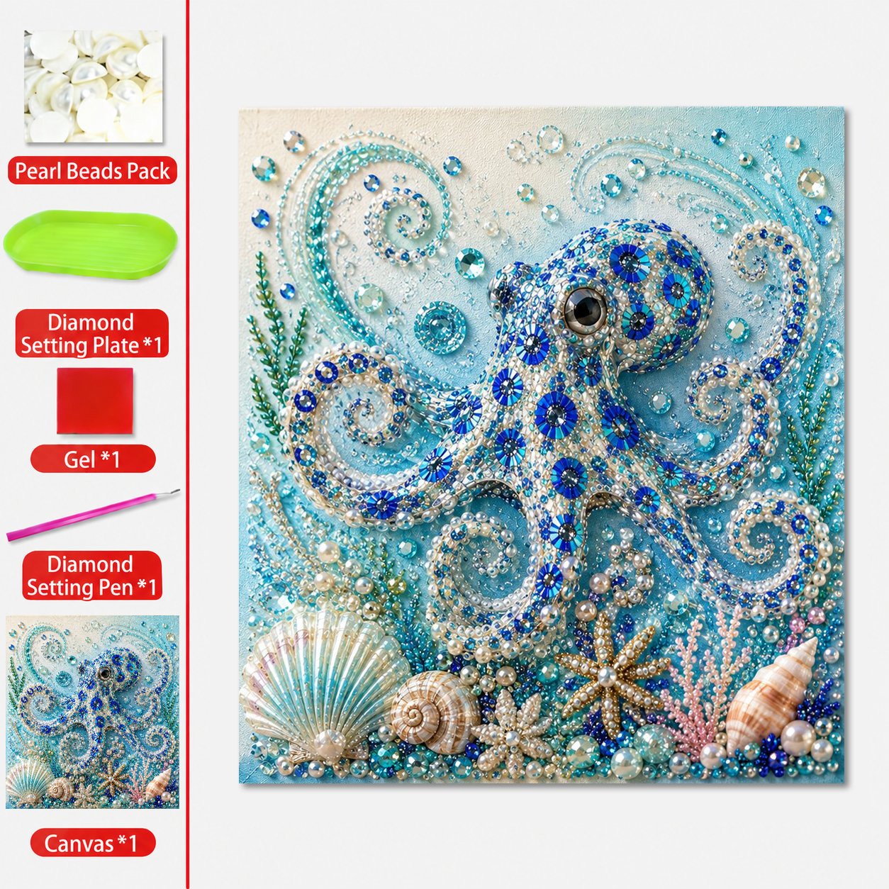 🌊✨ Ocean Theme Pearl Art DIY Kit – Relaxing DIY Craft to Create Stunning Coastal Artwork (📦Buy 2 Free Shipping)