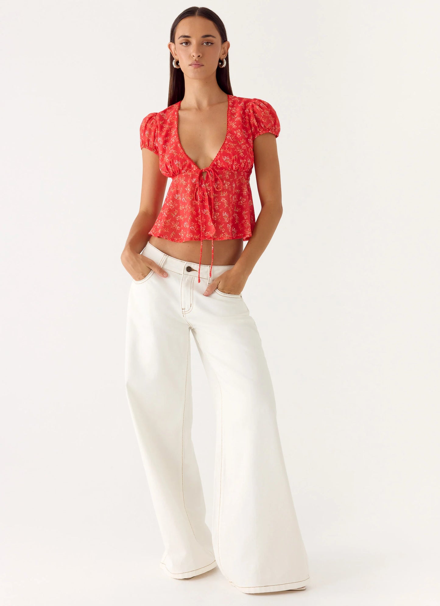 Ailani Top - Magenta Red Rose