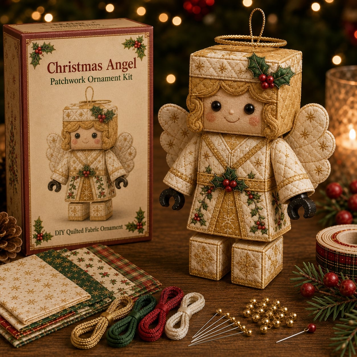 π
β Christmas Classics Block Figure Patchwork Ornament DIY Kit