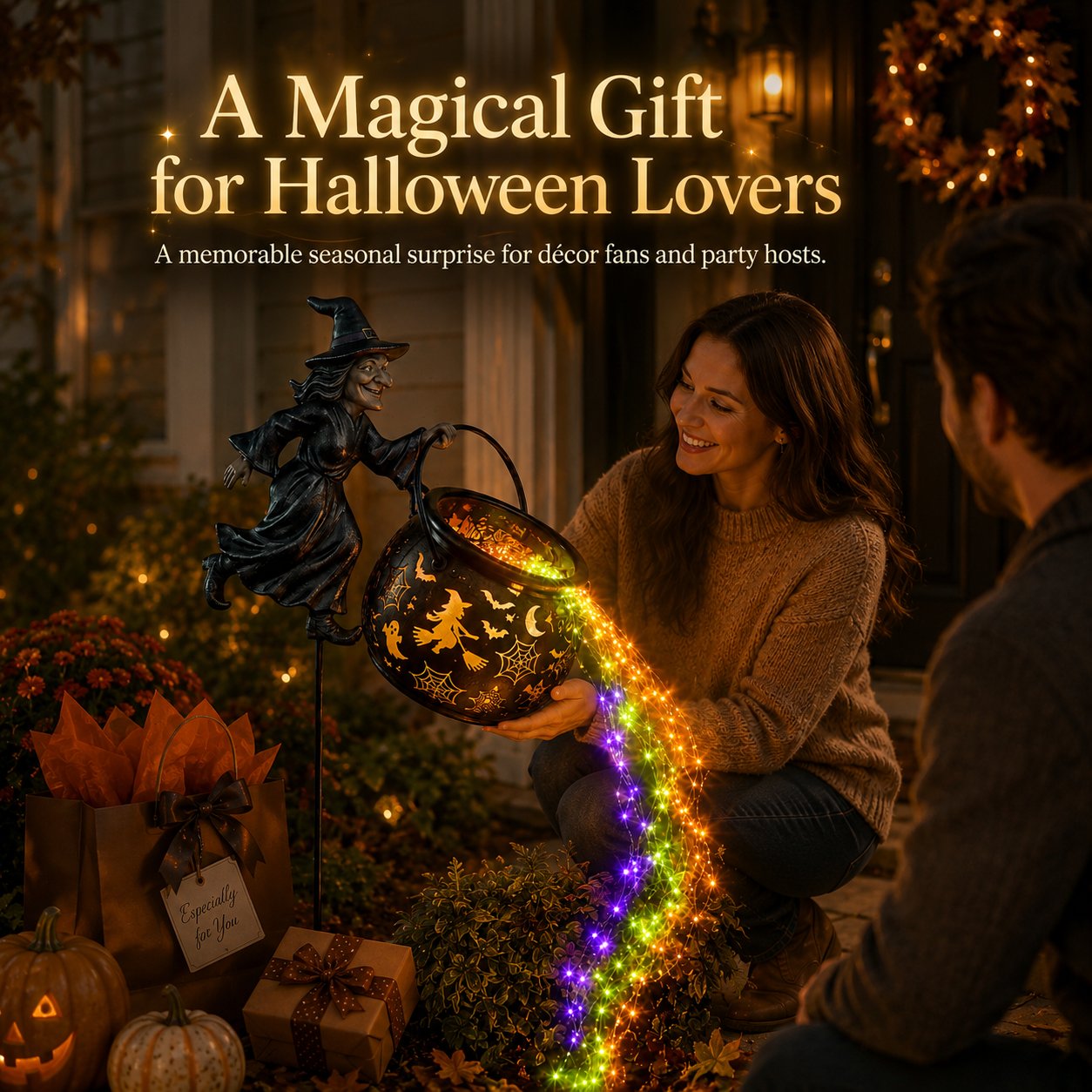 đ§ââď¸Halloween Witch Cauldron Garden Light