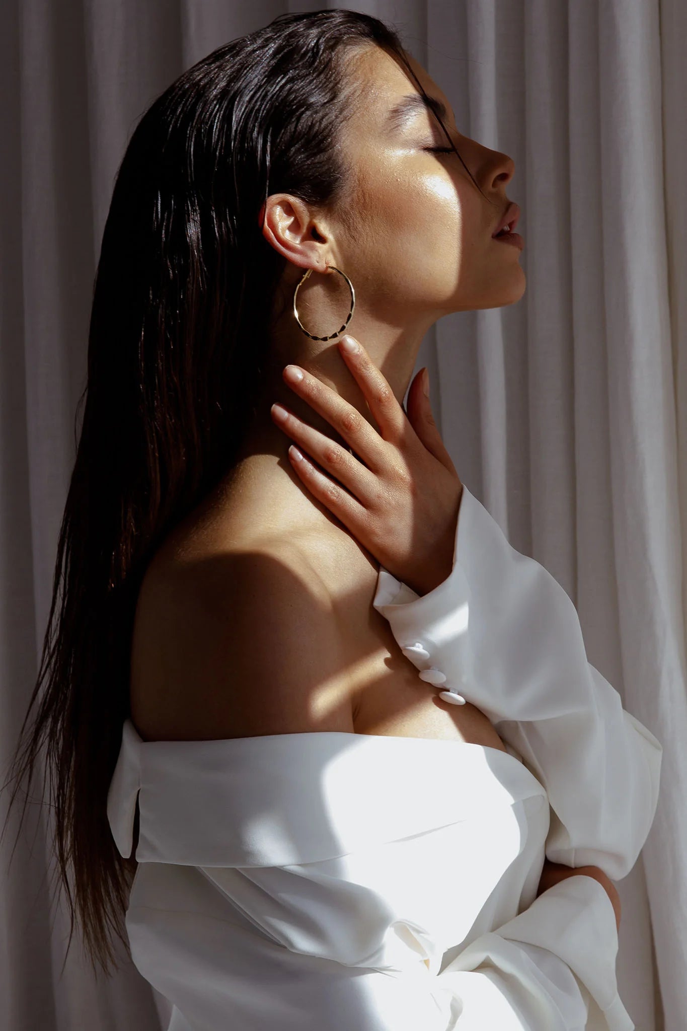 Missie Large Hoop Earrings Gold