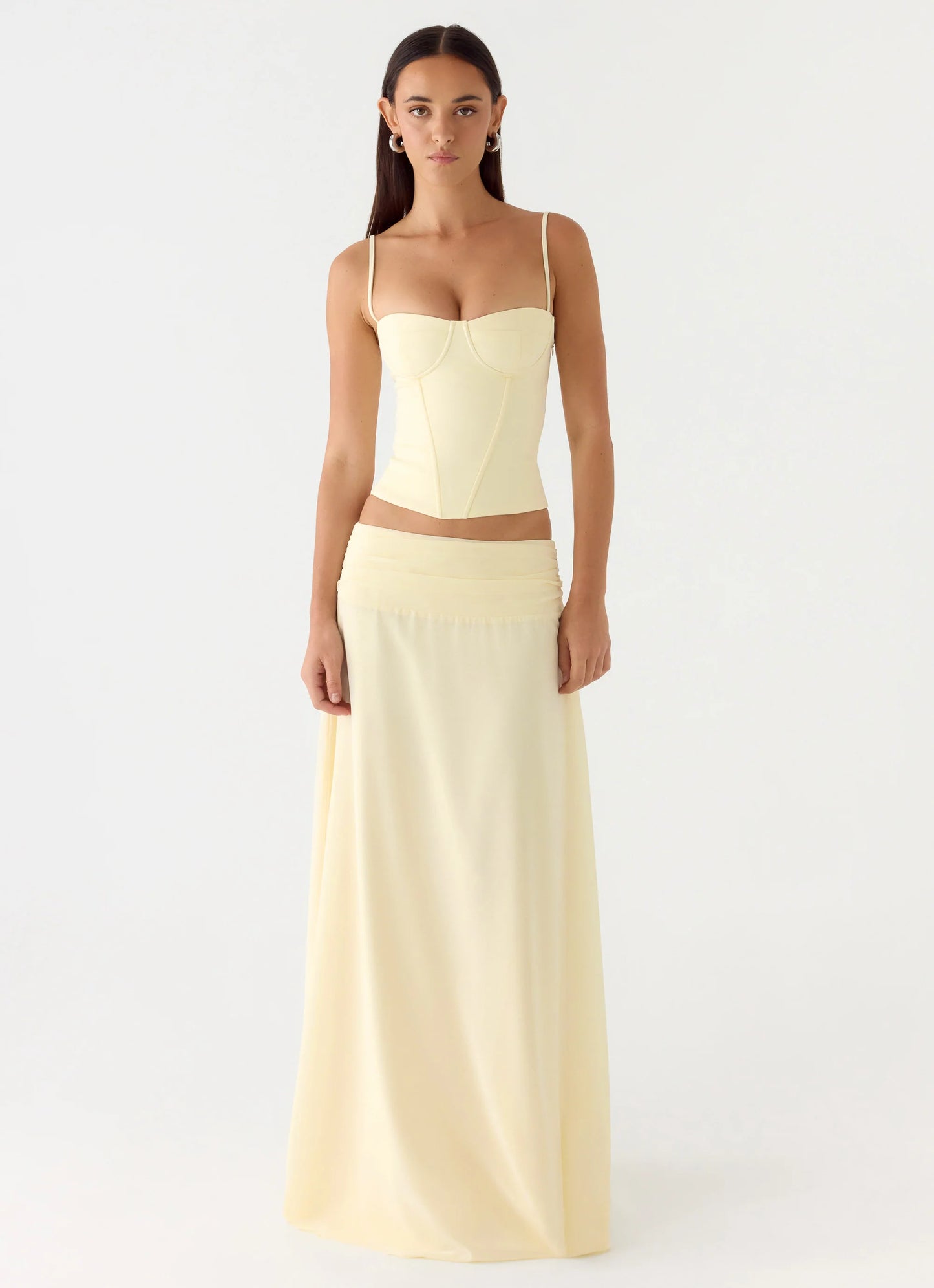 Tayana Corset Top - Yellow