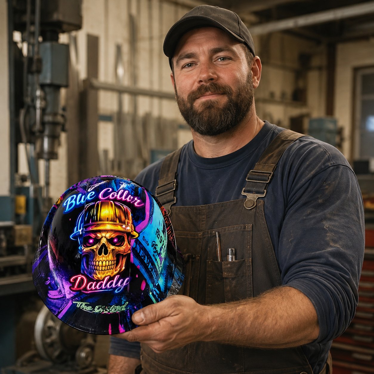 👷♂️🔥 Blue Collar Daddy Hydro-Dipped Hard Hat