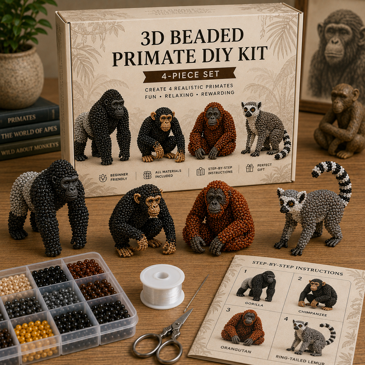 3D Beaded Animal DIY Kit Collection