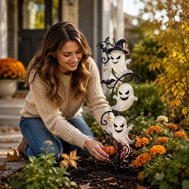 ๐ป Solar Halloween Little Ghost Garden Stake Light