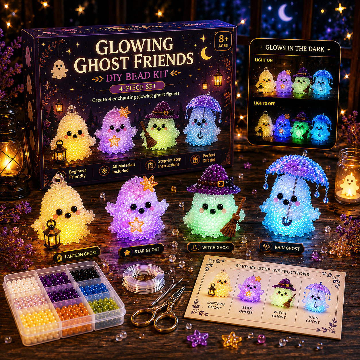 👻Glowing Fantasy Spirits DIY Bead Kit Series✨