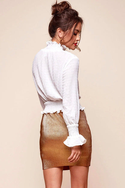 Beza Bow Tie Skirt Rose Gold
