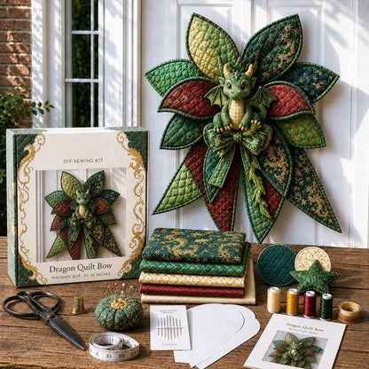 🎀 Beginner-Friendly Oversized Quilted Bow Sewing Kit | Coordinated Printed Fabrics, Batting, Pre-Designed Templates & Complete Supplies for a Full 23–25 in 3D Statement Bow ✨