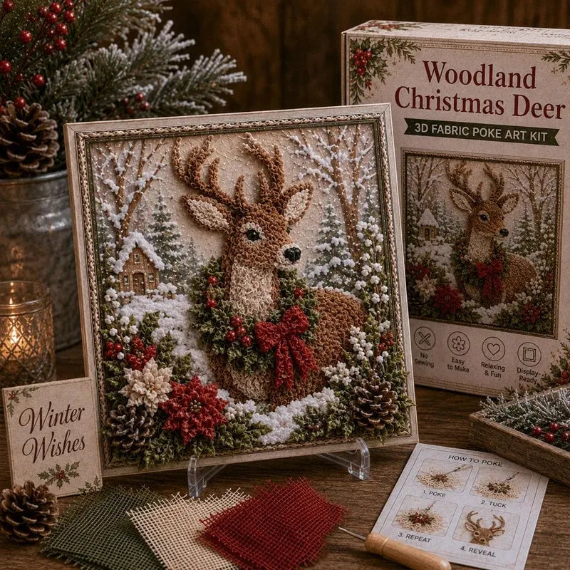 🎁3D Christmas Fabric Poke Art Kit🎄