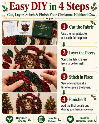 🎄🎅Christmas Woodland Wildlife DIY Patchwork Kit