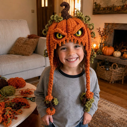 🔥 LAST DAY 49% OFF – 🎃 Halloween Monster Hood DIY Crochet Kit | Premium Soft Yarn Materials with Step-by-Step Guide DIY Handmade Wearable Character Hood 🧶🎭✨