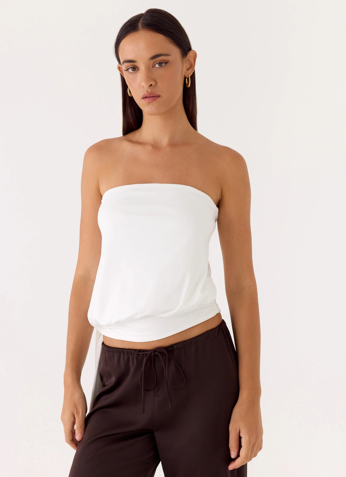 Livia Strapless Top - White
