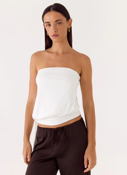 Livia Strapless Top - White
