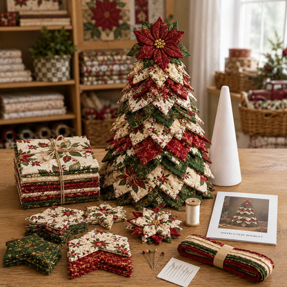 🎄🎅DIY Quilted Santa Christmas Tree Kit🎁