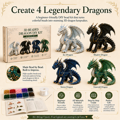 Mythic Dragon Realms 3D Beaded Dragon DIY Kit