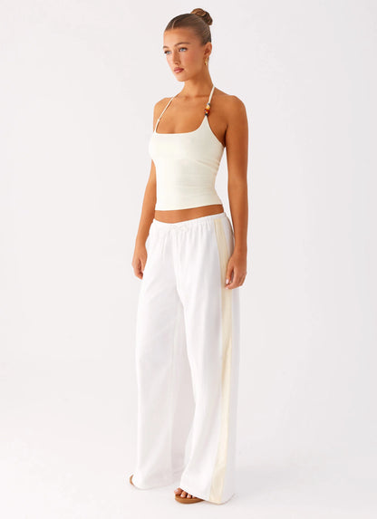 Oska Drawstring Pants - White