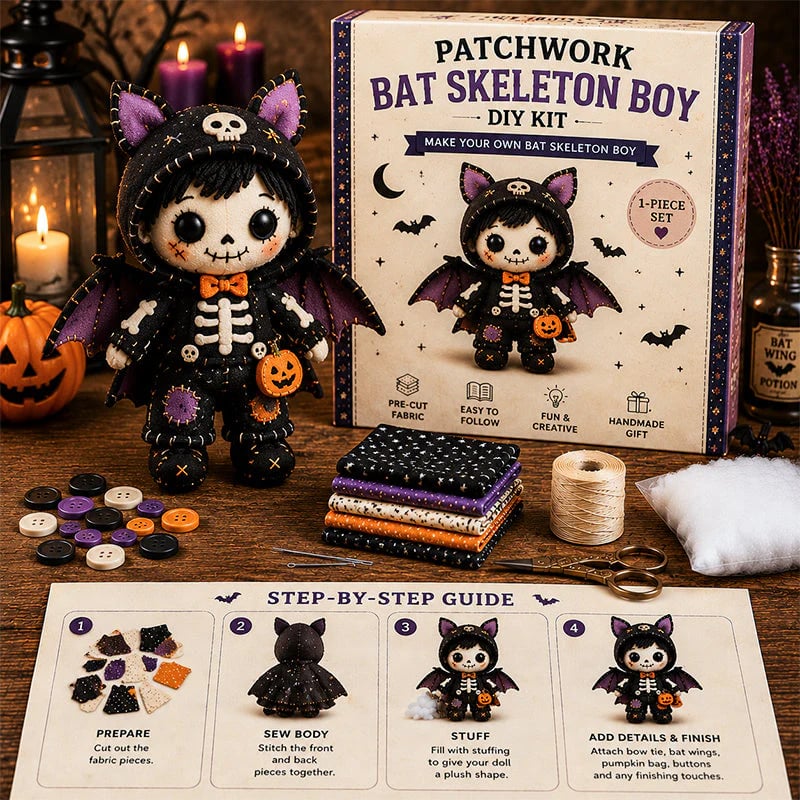 Patchwork Skeleton Witch Girl DIY Kit