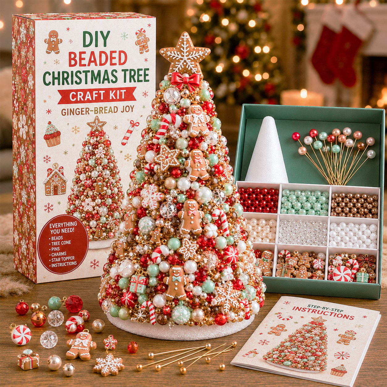 🎁🎄DIY Beaded Christmas Tree Craft Kit
