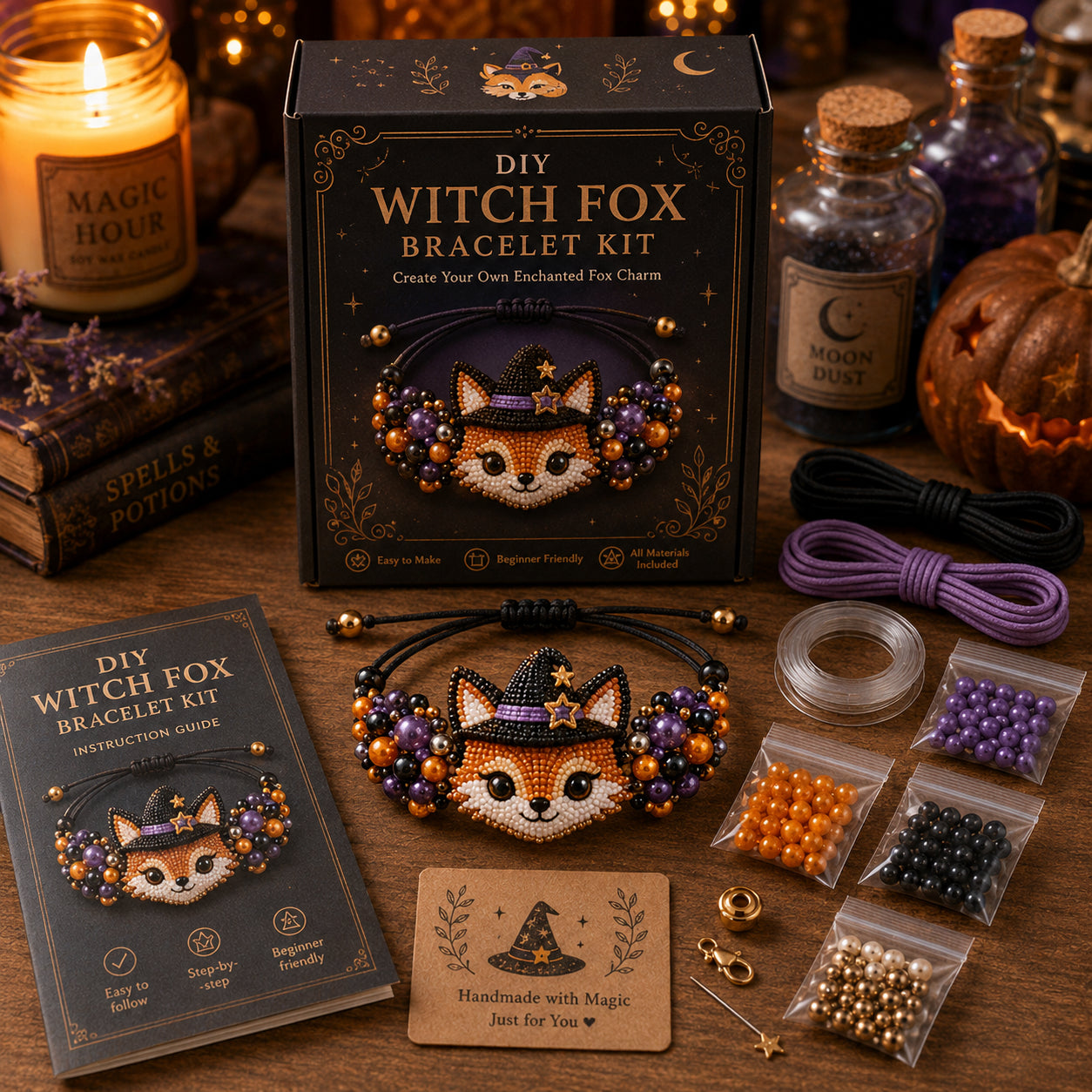 🎃 DIY Halloween Beaded Bracelet Kit