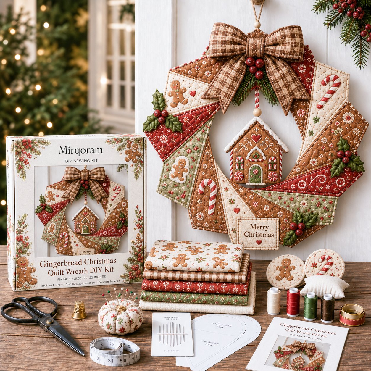 🎄Christmas Fabric Wreath DIY Kit – A Keepsake You’ll Hang with Pride Year After Year💫