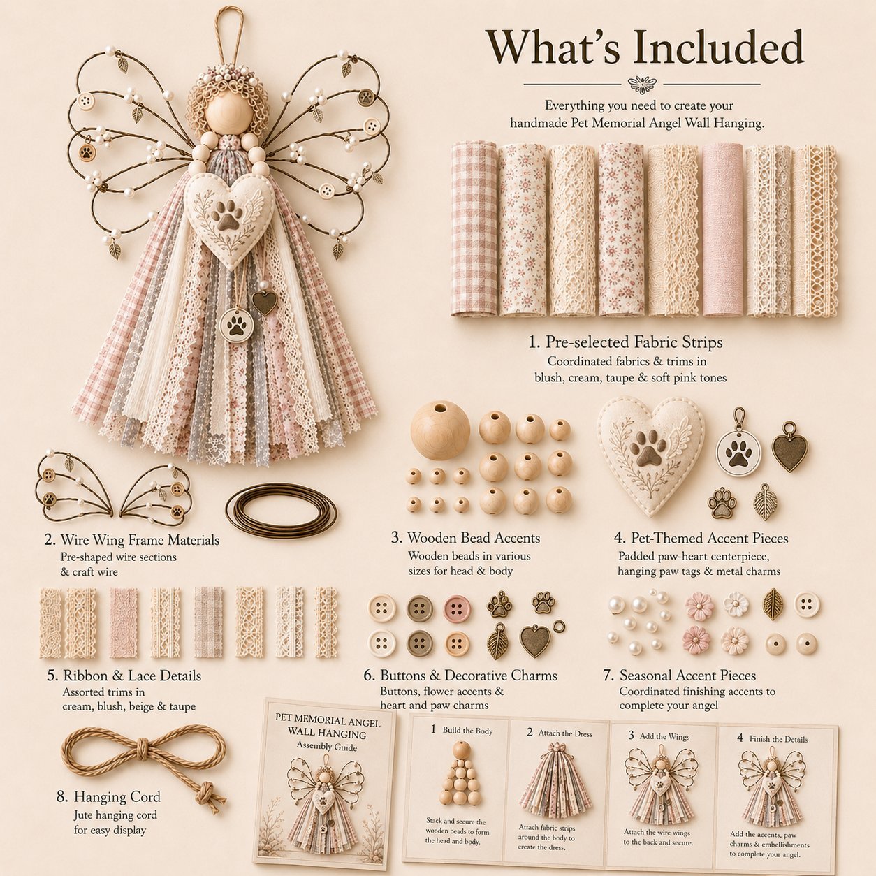 🌸Angel Fabric Hanging DIY Kit