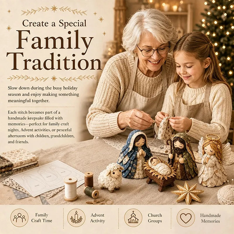 ✨DIY Patchwork Nativity Scene Sewing Kit