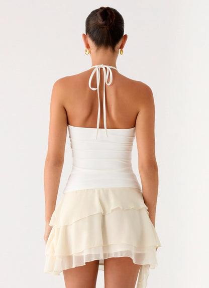 Forever Dreaming Ruffle Mini Skirt - Ivory
