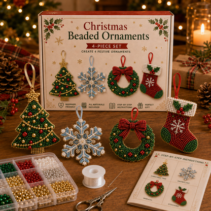 Christmas Beaded Ornaments DIY Kit