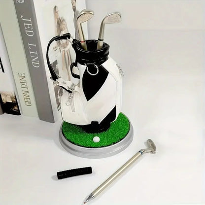 Golf Pen Holder with 3 Pens ⛳️ Stylish Desk Organizer Perfect Office Gift 🎁