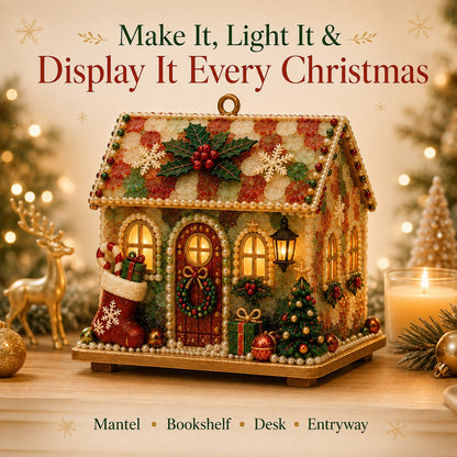 🏡DIY Glowing Coastal Glass-Style Christmas Cottage Kit Collection 💕
