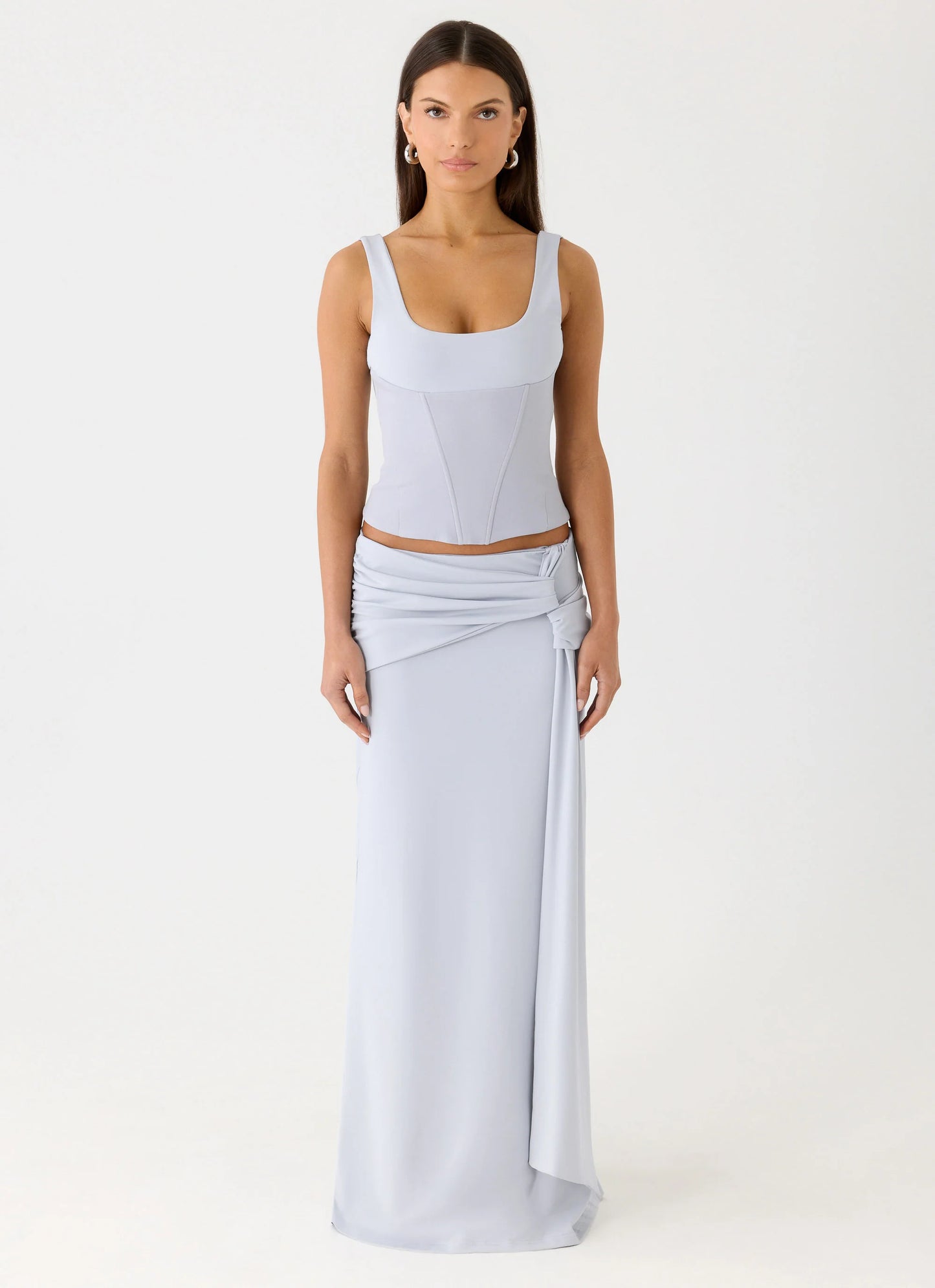 Romana Corset Top - Misty Blue