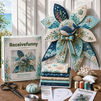 🧵🌊 Turn a few pieces of fabric into a BIG piece of coastal magic! 🐚💙