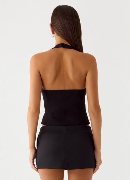 Mirna Halter Top - Black