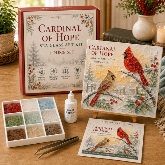 🎁Faith-Inspired Birds Sea Glass Art Kit Collection
