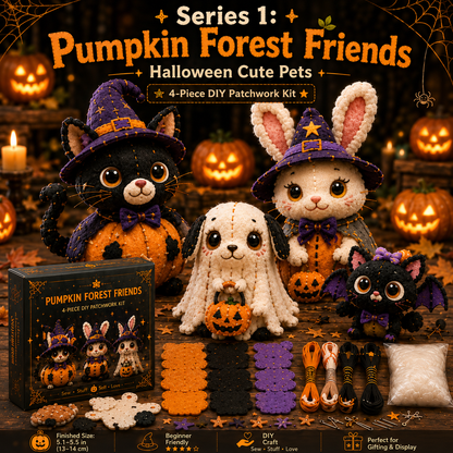 Halloween Friends 4 Piece DIY Patchwork Kit Collection 🎃🧵