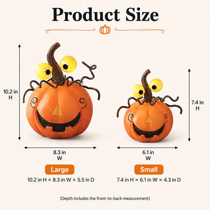 Set of 2 Lighted Pumpkin Spider Decorations