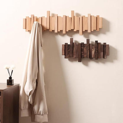 🎹Wall-Mounted Wooden Coat Rack 🎹Piano Key Style Design