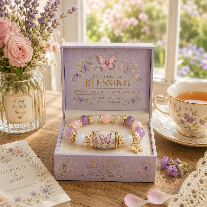 🔥 Last Day 49% OFF – 💜Hummingbird Garden Faith Bracelet 🌸