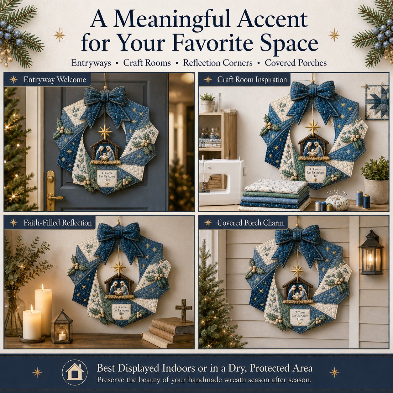 🎄Christmas Fabric Wreath DIY Kit – A Keepsake You’ll Hang with Pride Year After Year💫