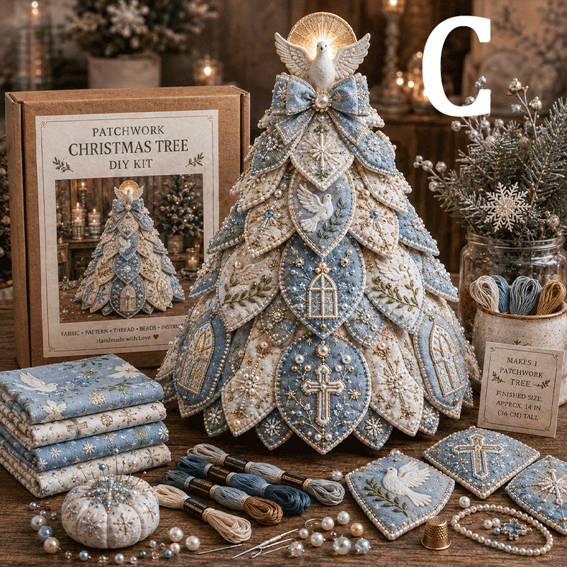 🔥49% Off Last Day ✝️ Religious-Themed Beaded & Quilted Christmas Tree DIY Kit