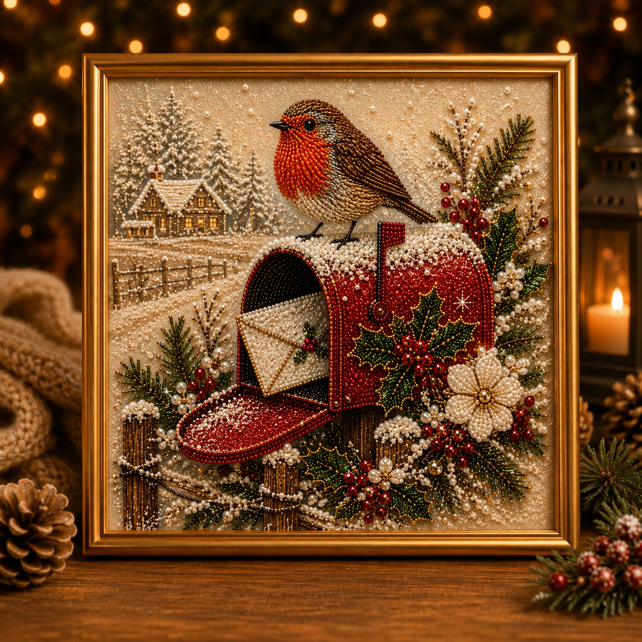 🐦 Christmas Backyard Birds DIY Pearl Painting Kit