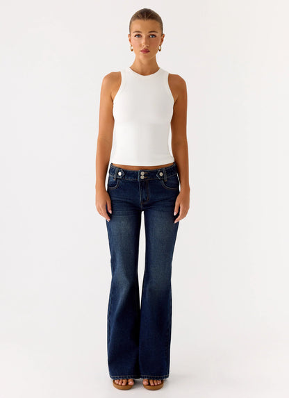 Nalani Low Rise Denim Jeans - Washed