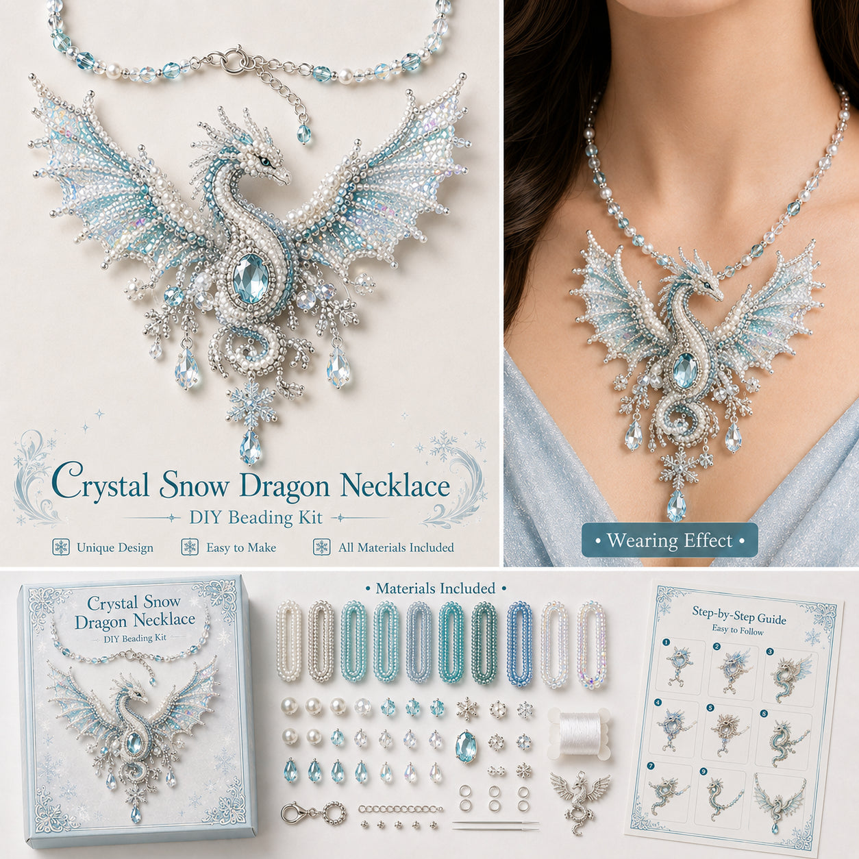 🎁 Wearable Art DIY Beaded Necklace Kit – 12 Statement Designs