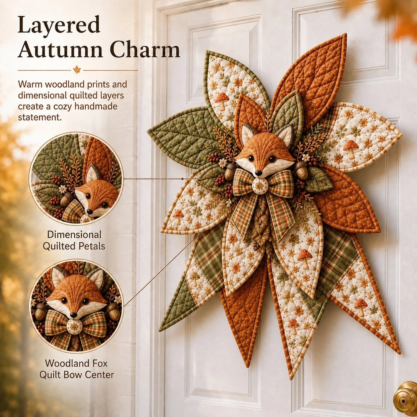 🎀 Beginner-Friendly Oversized Quilted Bow Sewing Kit | Coordinated Printed Fabrics, Batting, Pre-Designed Templates & Complete Supplies for a Full 23–25 in 3D Statement Bow ✨
