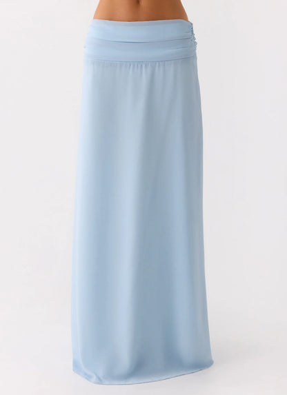 Natalya Maxi Skirt - Pale Blue