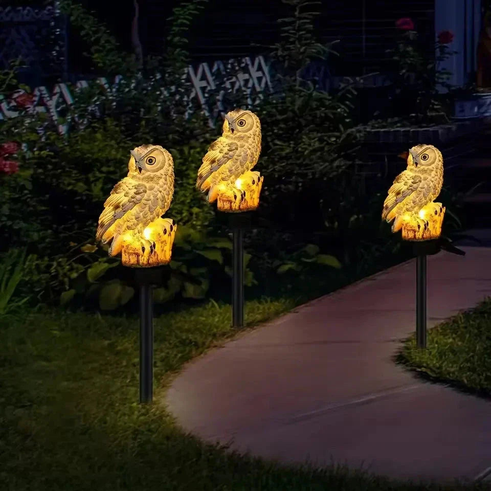 Brighten your garden path today Solar Owl Pathway Light
